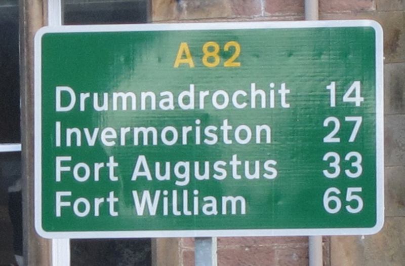 Inverness road sign